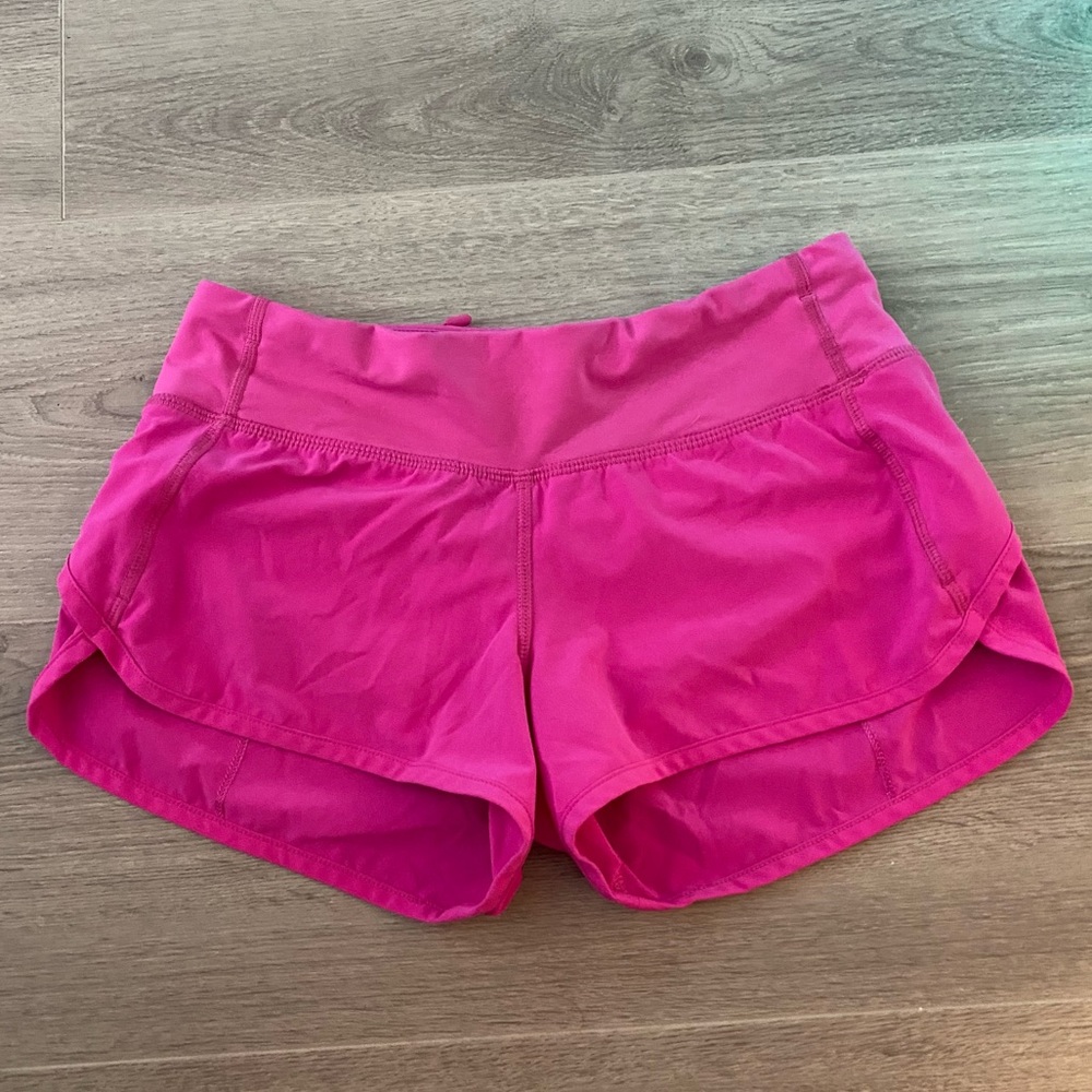 Lululemon speed up shorts size 2 - pow pink / Sonic pink